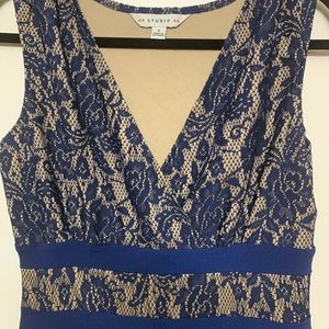 AA Studio dress blue/tan size 8
